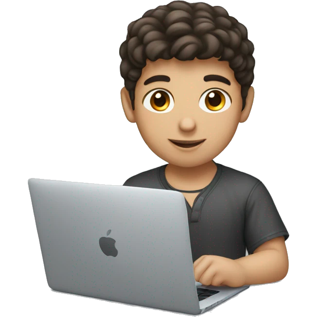 armenian Boy with macbook emoji