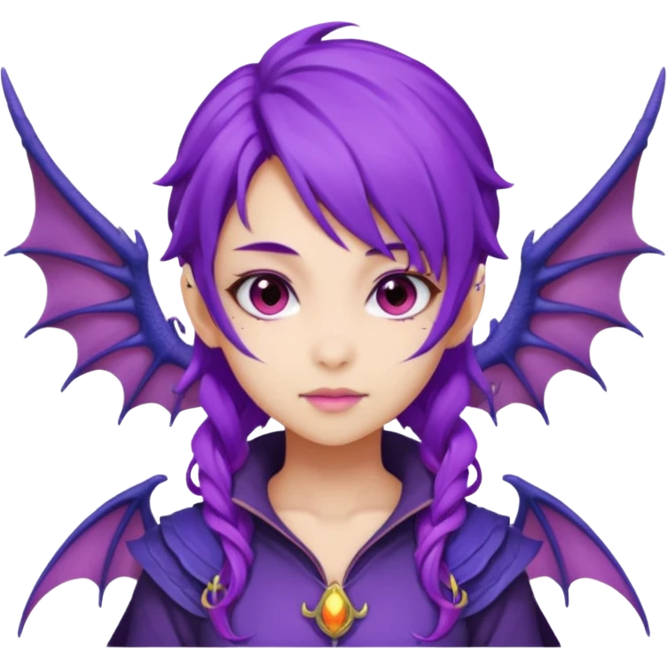 Anime Female Purple Dragongirl emoji