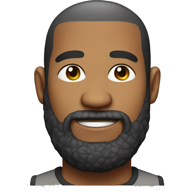 buzz cut bearded morphed face guy emoji