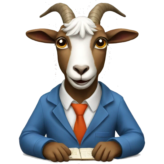 Goat teaching math emoji