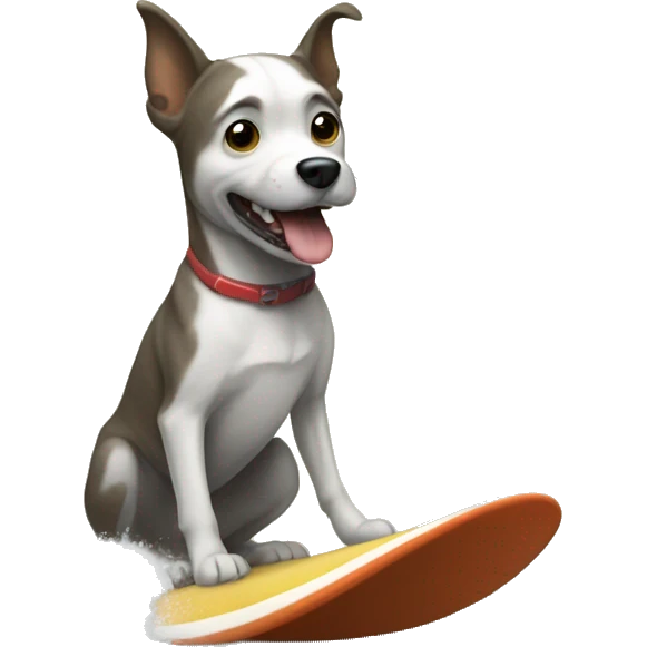 chien qui fait du surf emoji