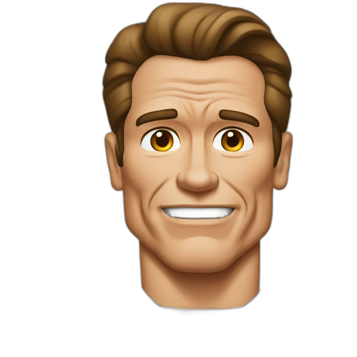 arnold schwarzenegger cartoon wearing henley emoji