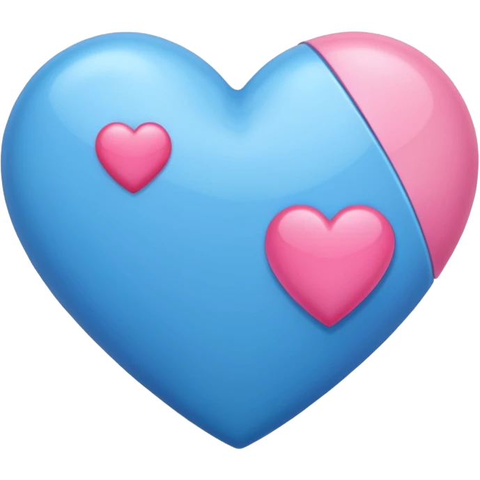 blue heart plus pink heart emoji