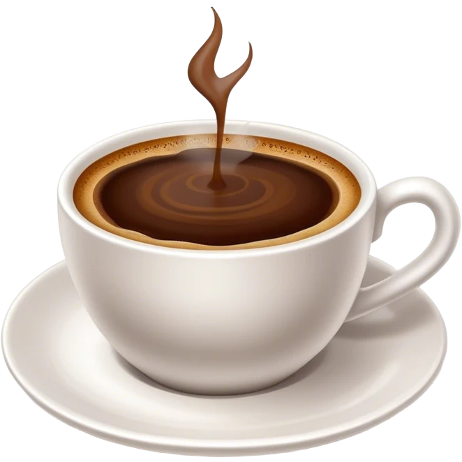 Cinematic Realistic Turkish Coffee Drink Emoji, depicted as a small cup of strong, aromatic coffee with thick foam rendered with detailed textures and warm, inviting lighting. emoji