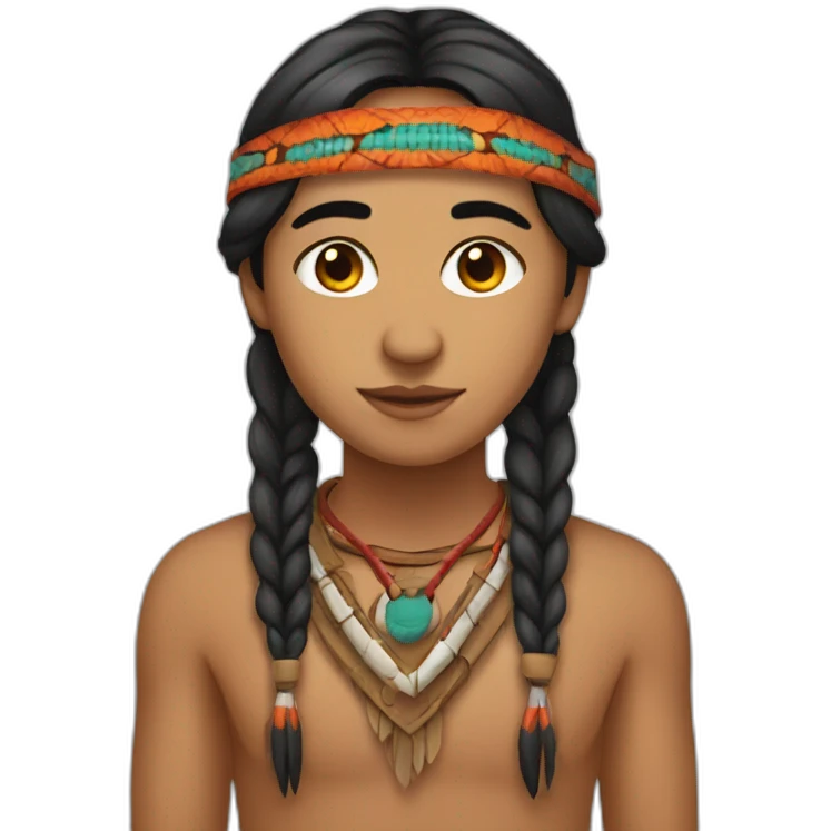 indigenous guy on indigenous firl emoji
