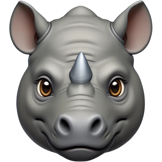 cinematic-noble-rhinoceros-portrait-emoji,-poised,-with-a-massive,-powerful-build-and-a-thick,-hide-of-slate-gray,-deep-set-soulful-piercing-eyes,-simplified-yet-sharp-and-sophisticated-features,-highly-detailed, with large black eyes, szoomed out showing houlders emoji