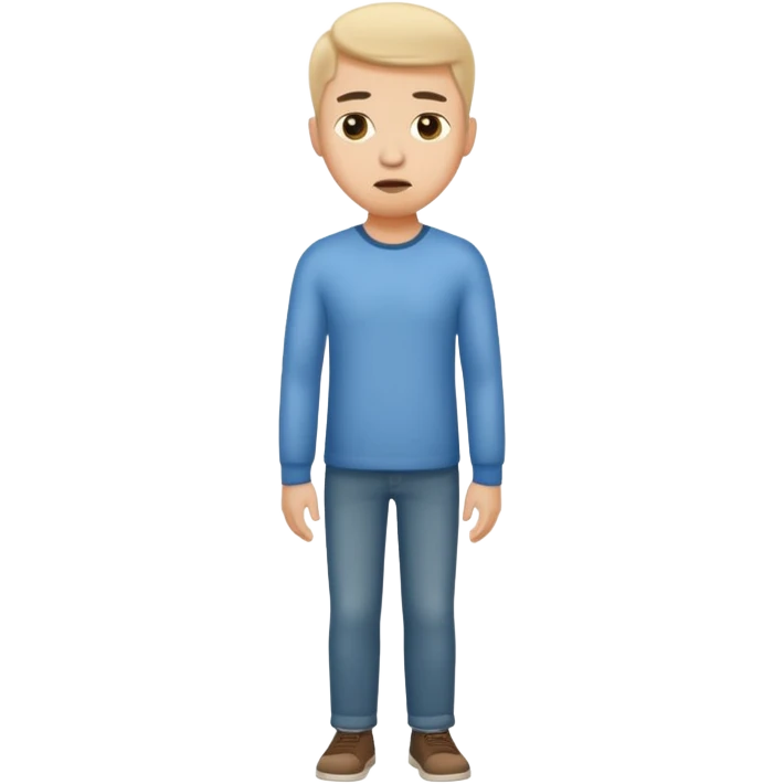 confused man, full body emoji