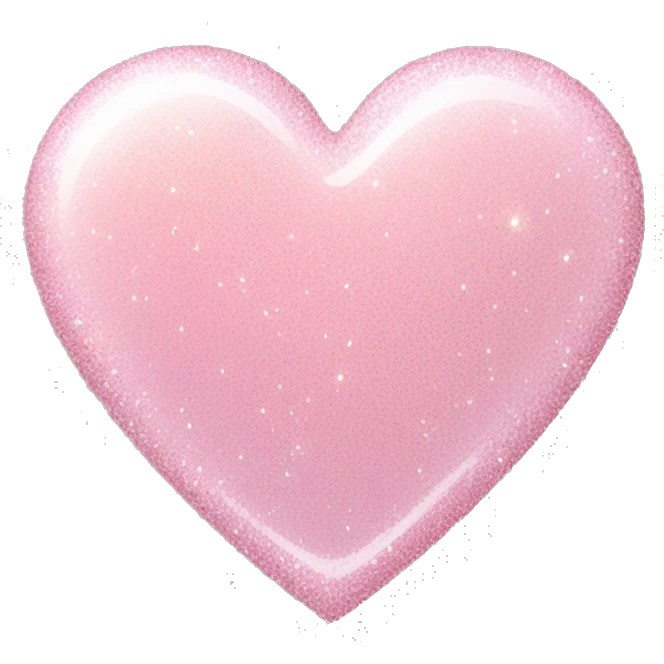 pastel pink heart with glitters  emoji