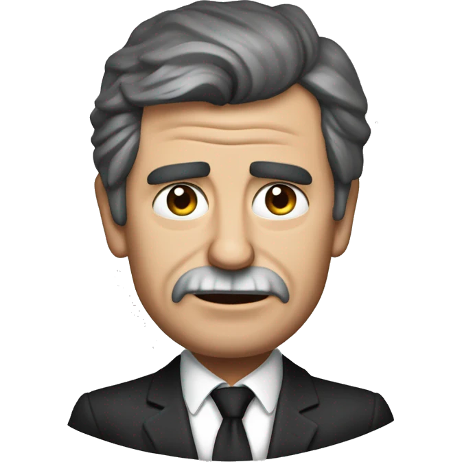 Argentine President Javier Milei, angry saying: "No hay plata" emoji