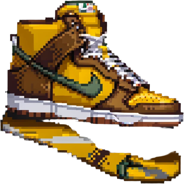 Nike Dunk Curry sneakers, yellow-brown color scheme emoji