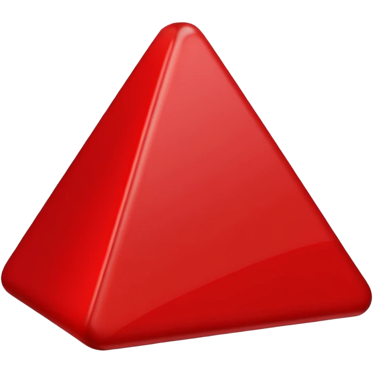 red triangle simple geometric shape sharp corners emoji