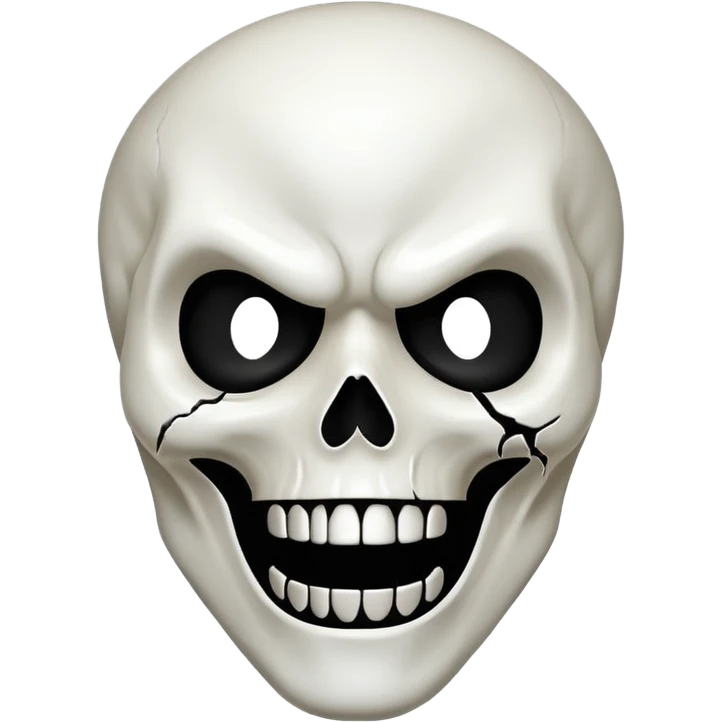 Scream movie mask that has the same style as the skull emoji 💀 emoji