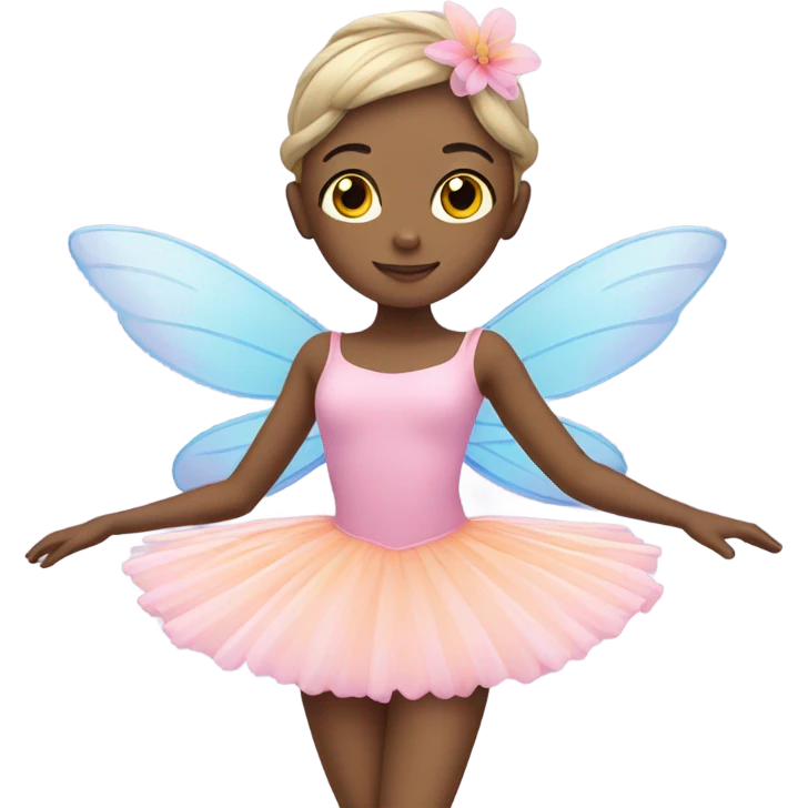 Ballerina fairy colorful emoji