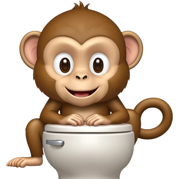 Monkey on a toilet  emoji
