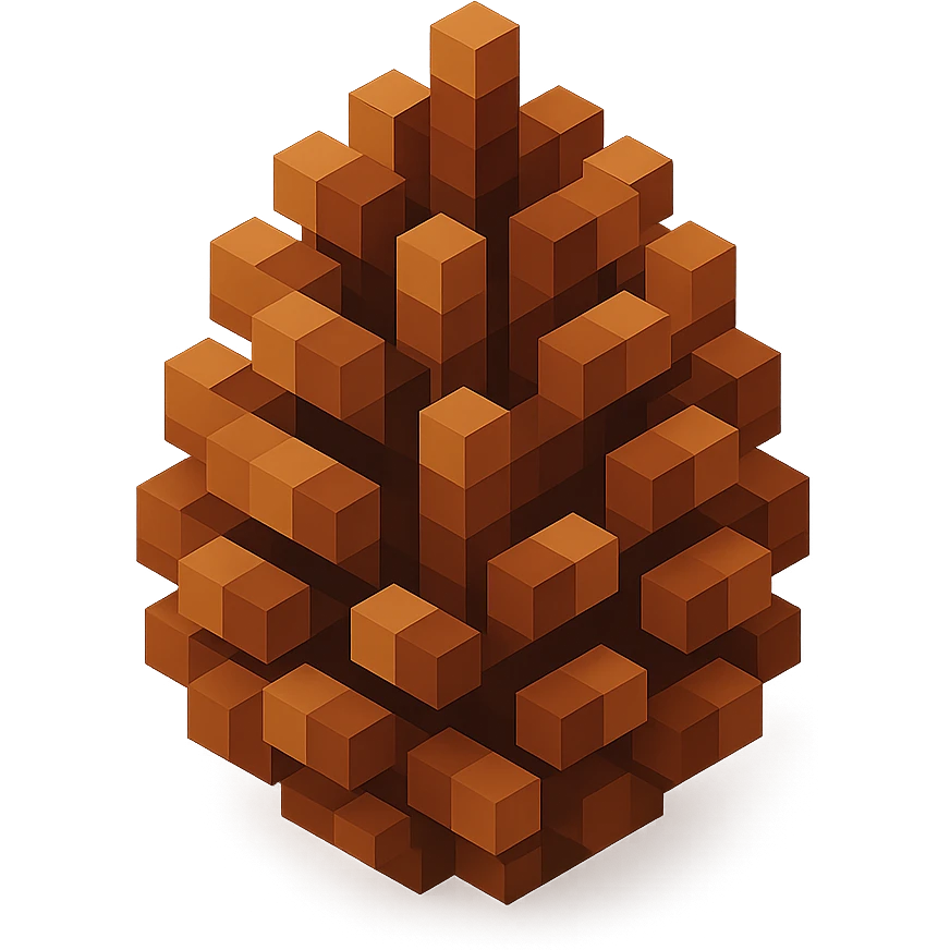 pine cone with natural brown tones emoji