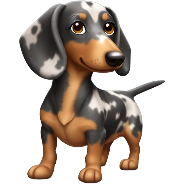 Dapple wiener dog emoji