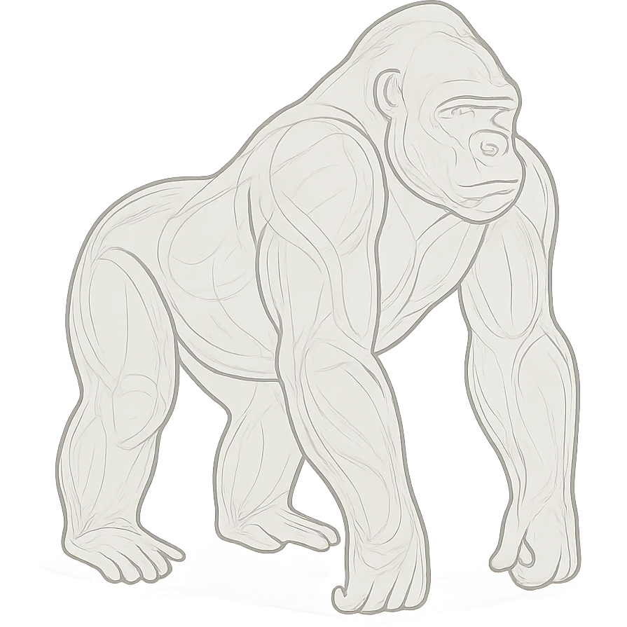 Gorilla transparent emoji