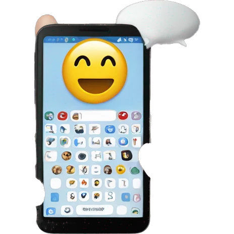 Un cellulare con tantissimi messaggi  emoji