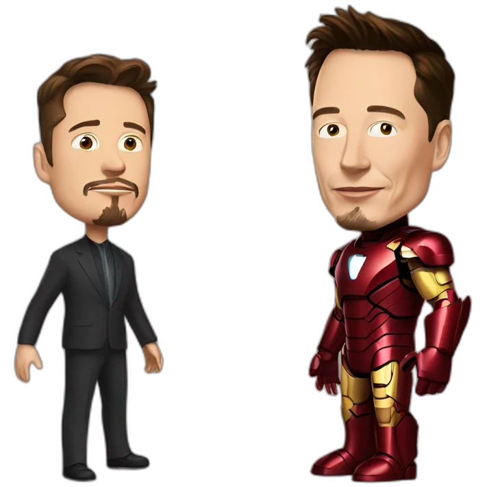 Elon Musk with iron man emoji