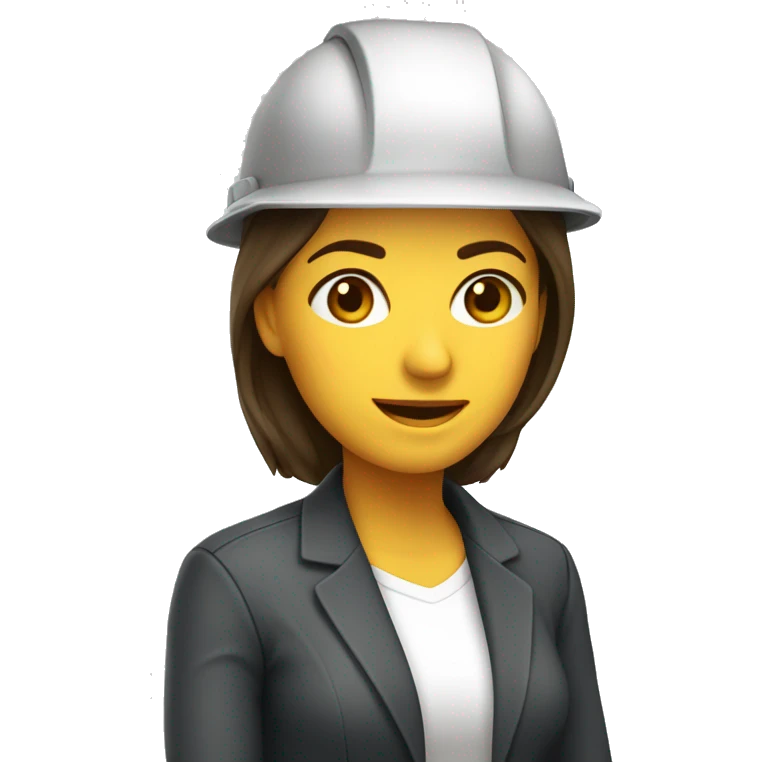 arquitectA MUJER con casco blanco  emoji