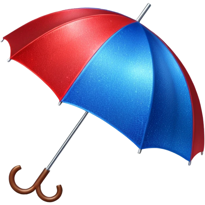 glitter red and blue umbrella emoji