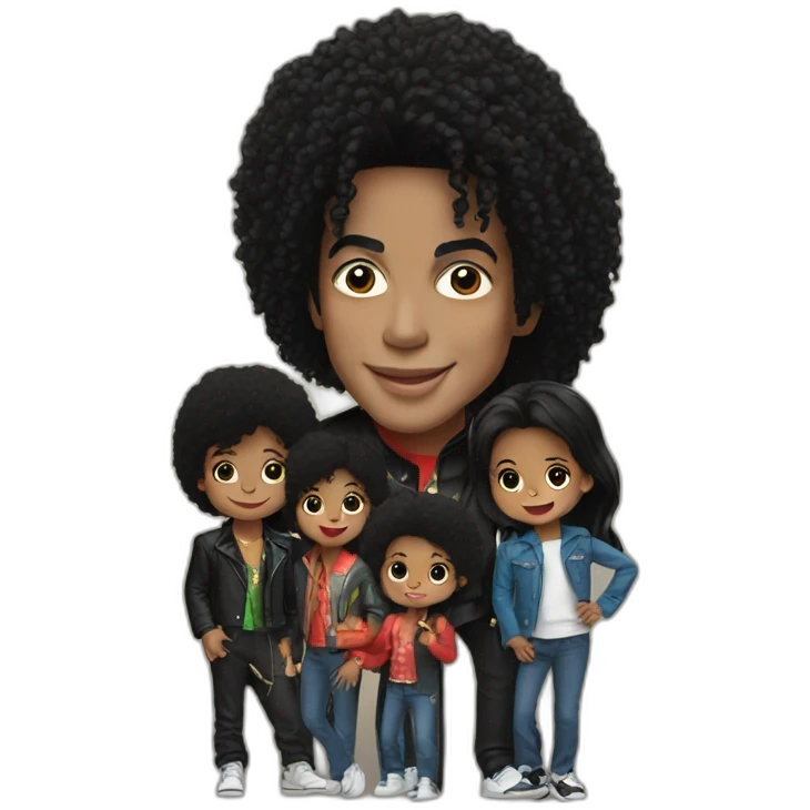 Michael Jackson with kids emoji