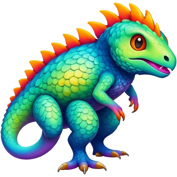 Randomly-colored vibrant colorful Fakémon-creature emoji