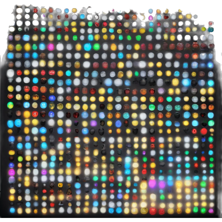 colorful led lights in 2D and black and white emoji