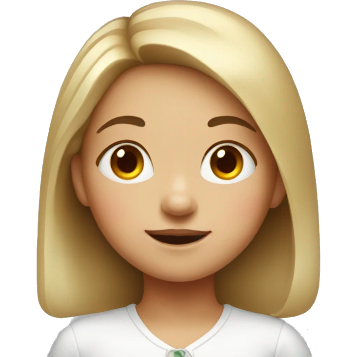 little girl with red cheeks emoji