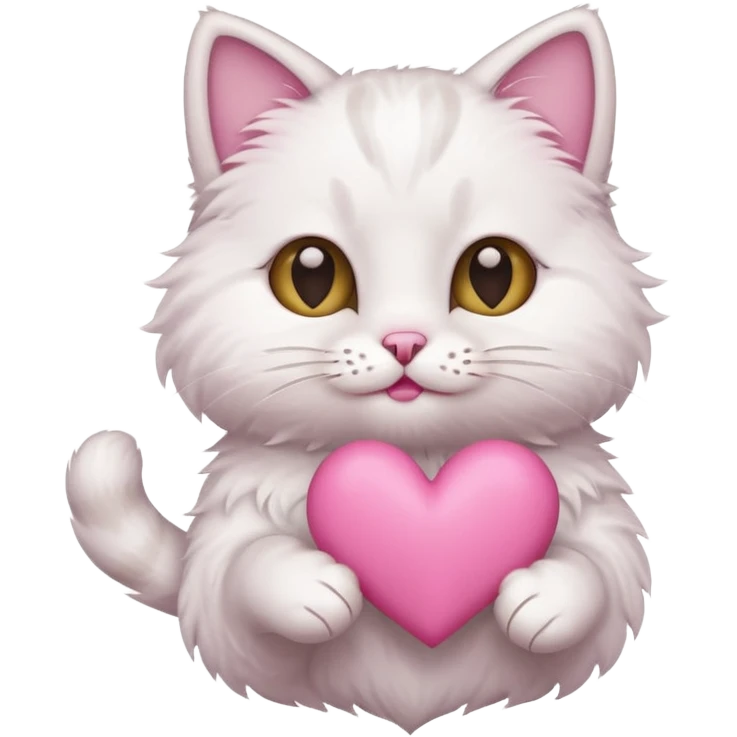 Chat qui tien un coeur dans la main  emoji