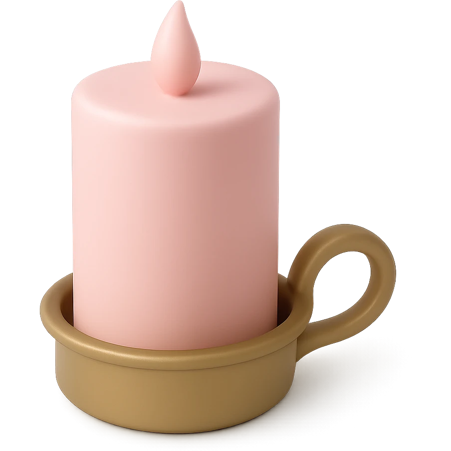 Pink candle
 emoji