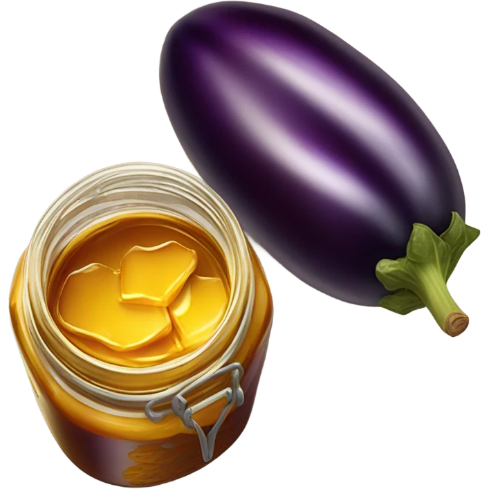 Honey with eggplant  emoji
