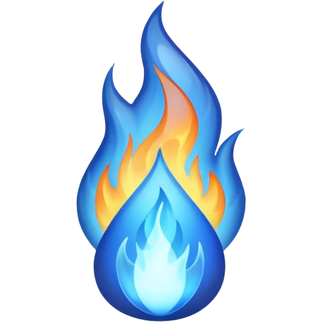 Blue fire emoji