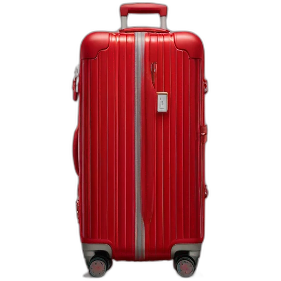 One Rimowa red Essential Cabin luggage emoji