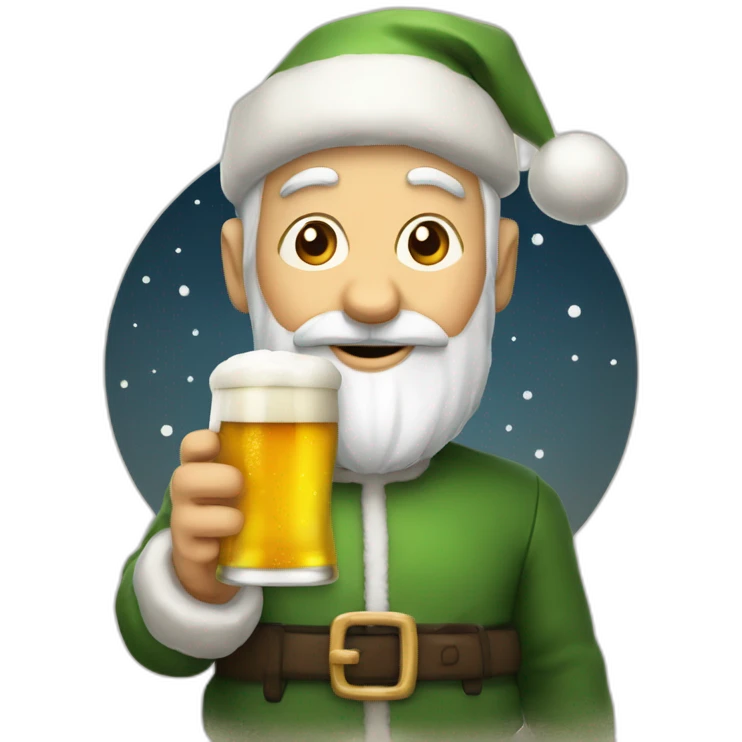 père noel biere emoji