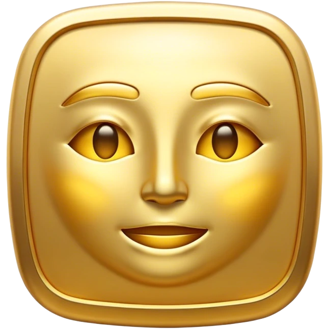 Cinematic Realistic Gold Emoji, Radiant and brilliant, with smooth, polished golden bars reflecting the light in stunning highlights. The soft, warm glow of the metal exudes luxury and elegance, catching every glimmer in the surrounding environment. Soft glowing outline, capturing the essence of wealth and timeless beauty in gleaming gold! emoji