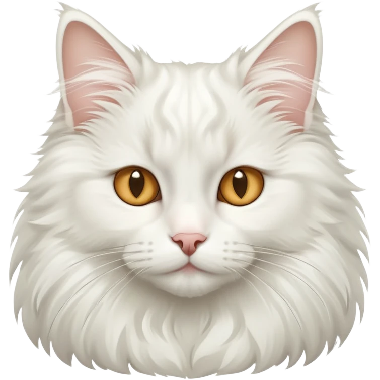 White norwegian forest cat with tufted ears and almond-shaped eyes emoji