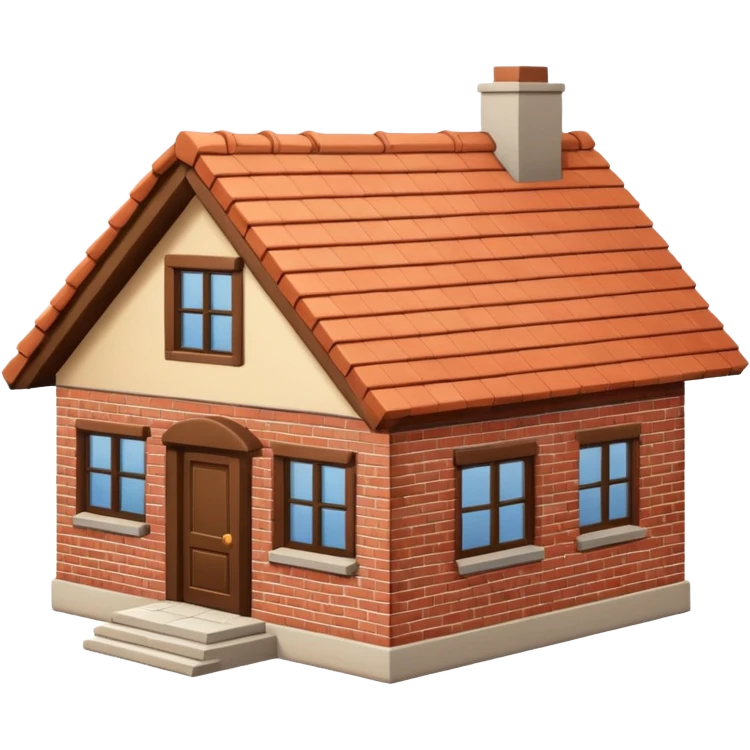 house no trees  not wooden like cartoonish almost emoji