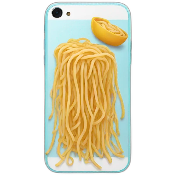 phone with spaghetti  emoji