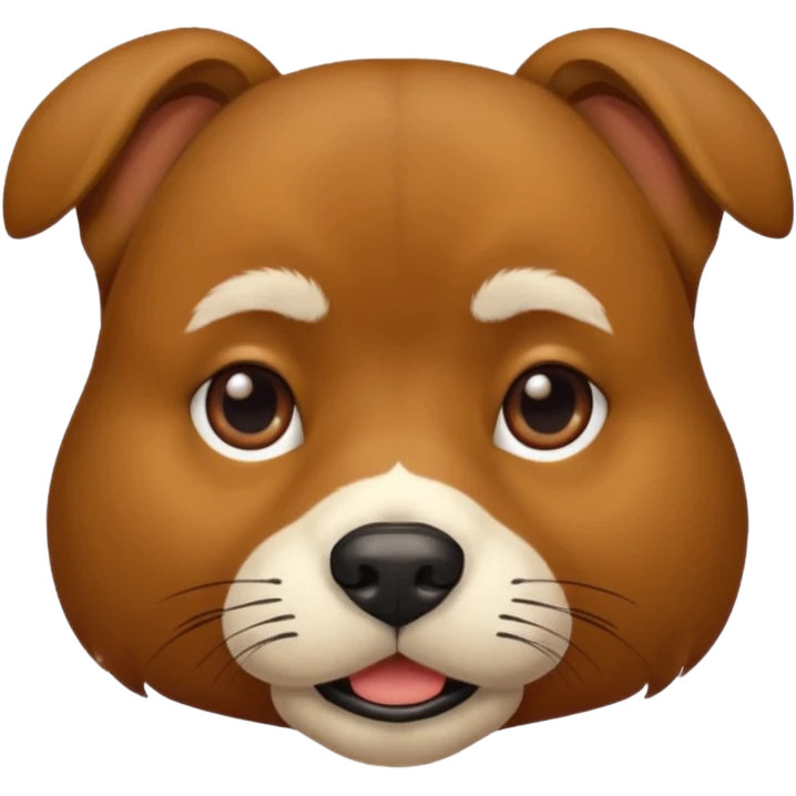  black mustached dog emoji