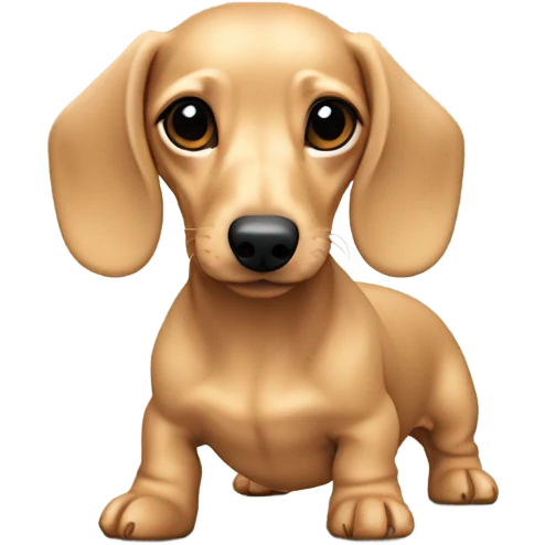 Light beige mini dachshund emoji