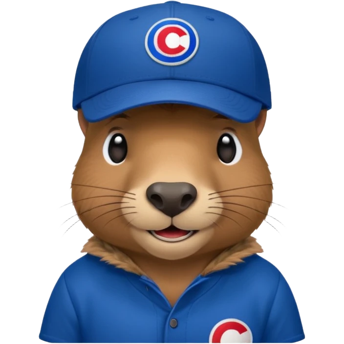 Capibara with a cruz azul cap emoji