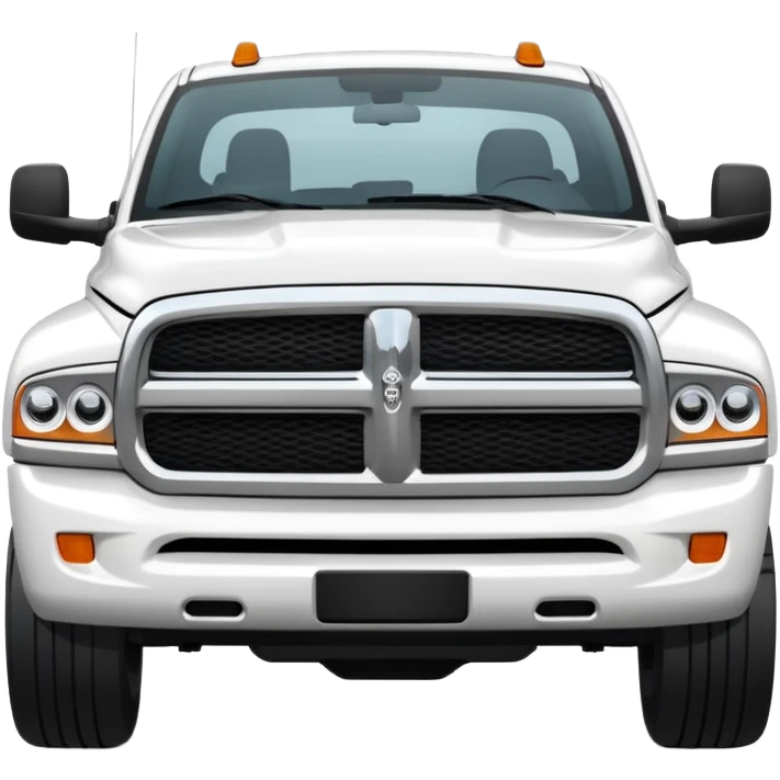 White dodge pickup truck emoji