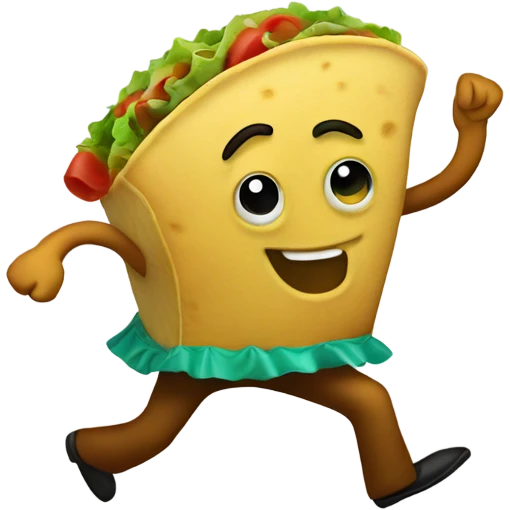 Dancing taco emoji
