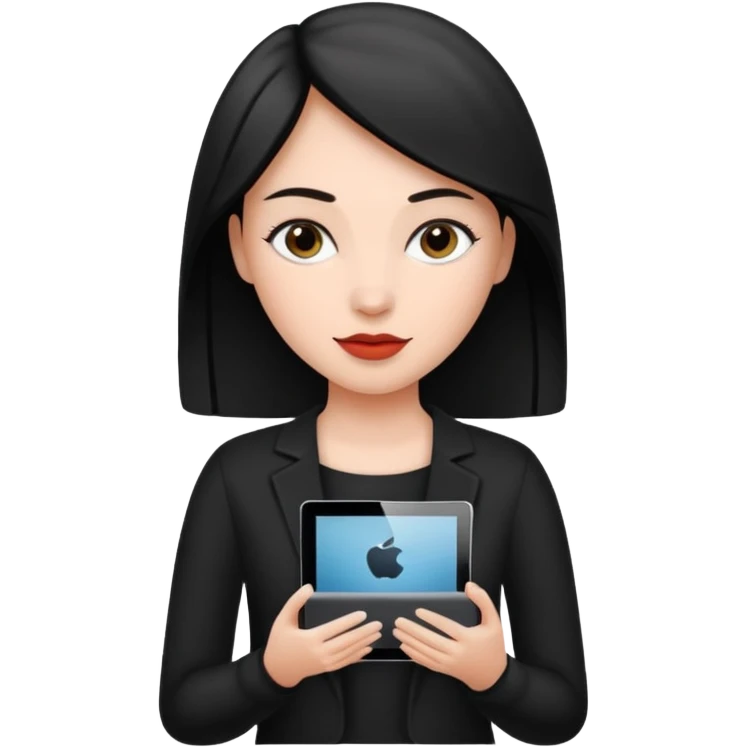 ESTUDIANTE CON IPAD mujer emoji