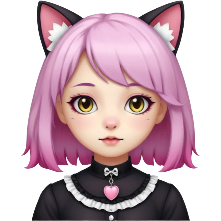 Gorgeous Edgy Kawaii Lolita Gradient Beautiful Anime Emo CatLady emoji