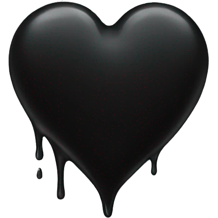 black oil heart emoji