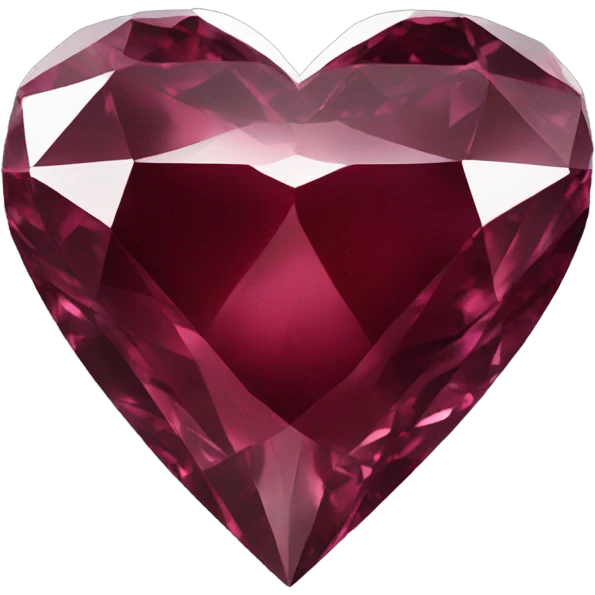 Burgundy heart-shaped diamond emoji
