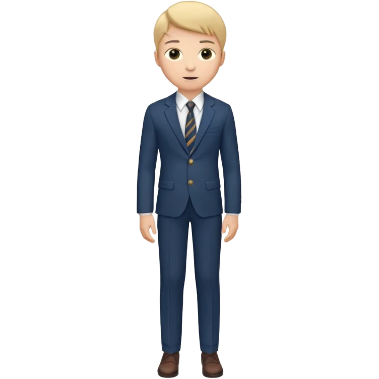 Young man, tailored trousers, a crisp button-down shirt, a blazer, and tie, portrait

 emoji