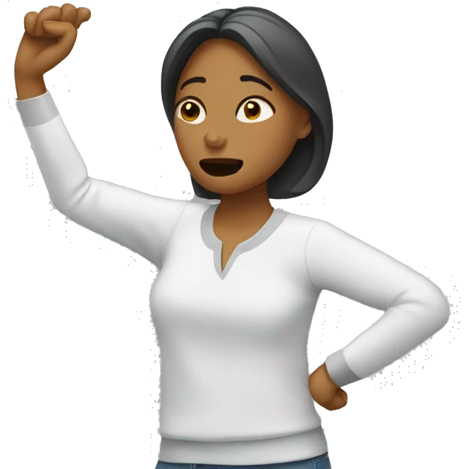 Mujer haciendo un dab  emoji